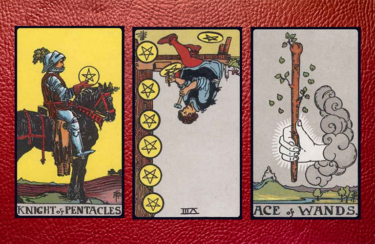 Step 2 Tarot Reading: 5 of Wands, King of Pentacles, Temperance